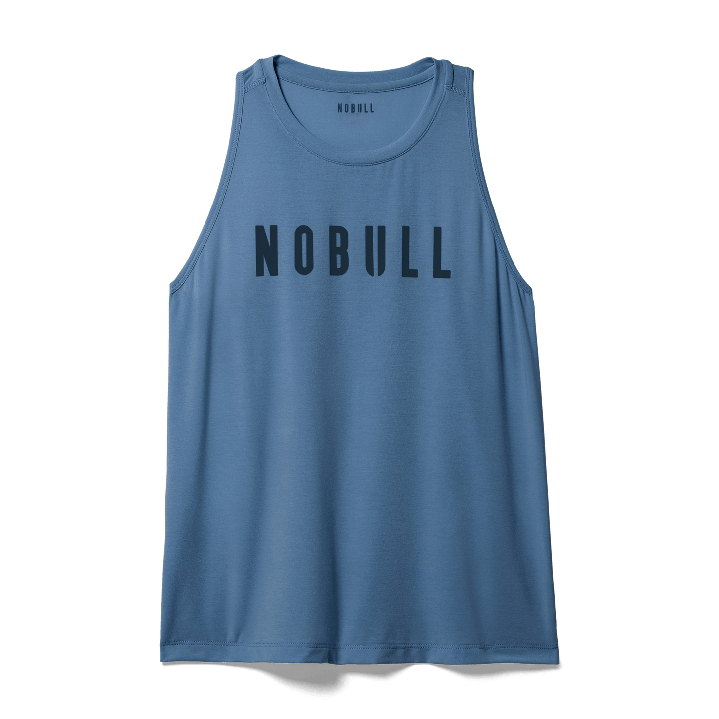 Copen Blue Women's High Neck NOBULL Tank Silhouette Angle.
