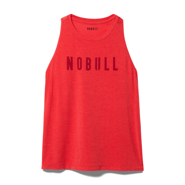 Crimson Women's NOBULL High-Neck Tank Silhouette Angle.