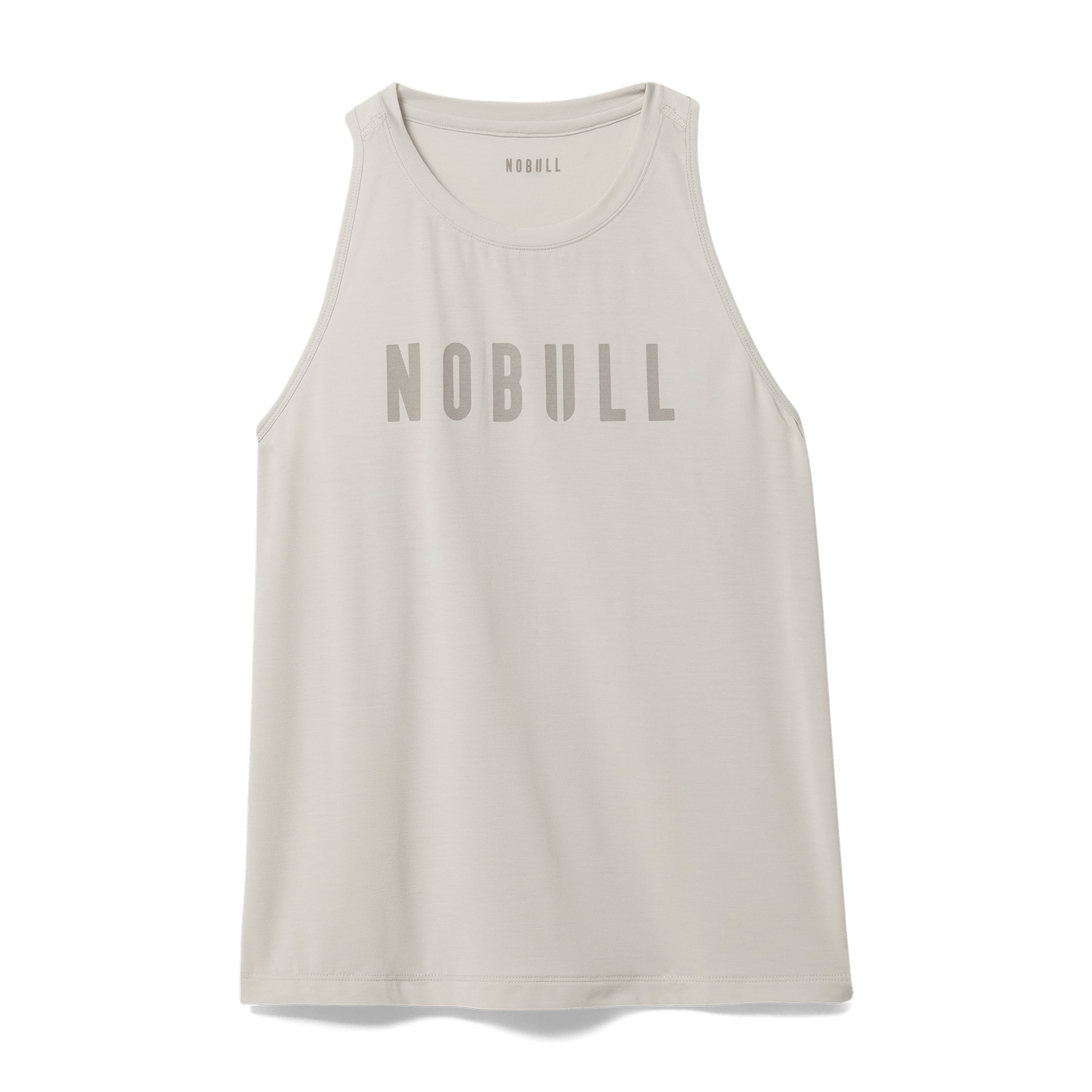 Crater Grey Women's NOBULL High-Neck Tank Silhouette Angle.