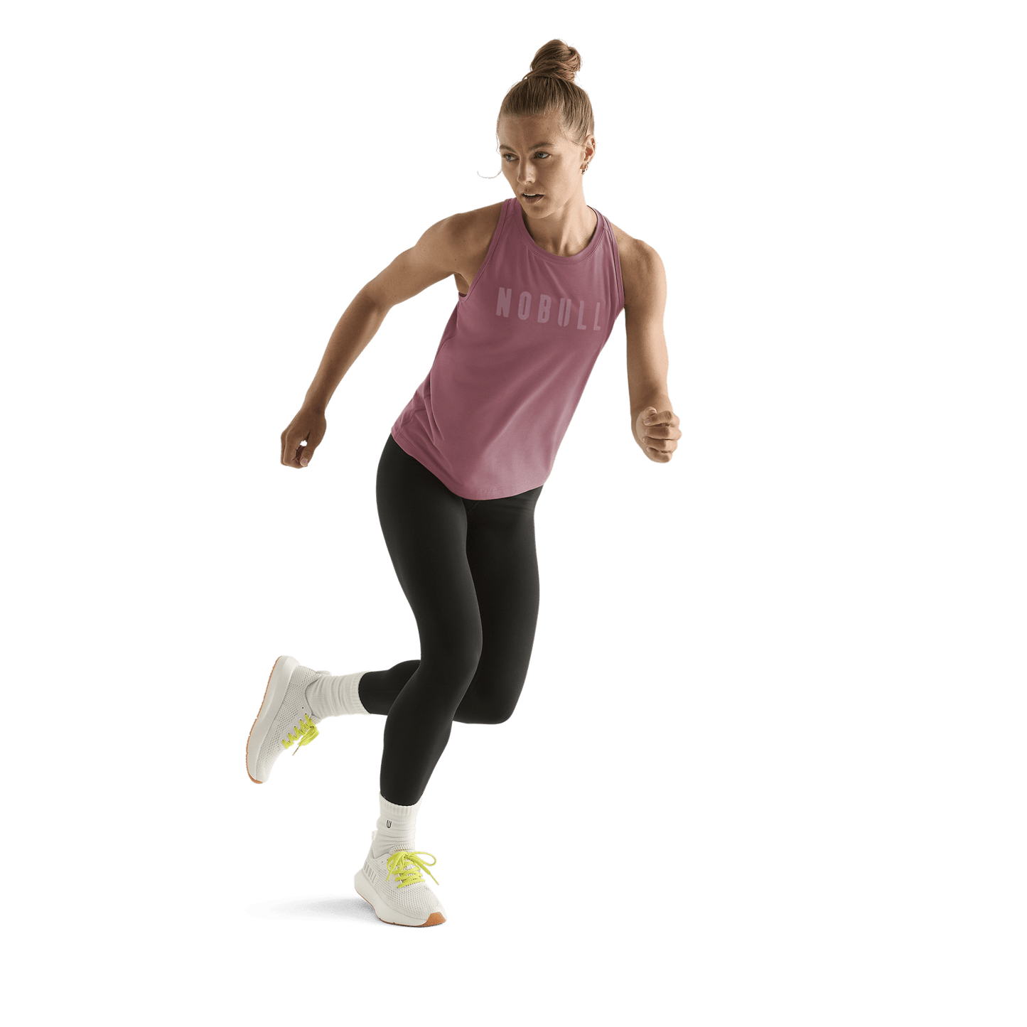 Shadow Rose Women's High-Neck Tank Action Shot.