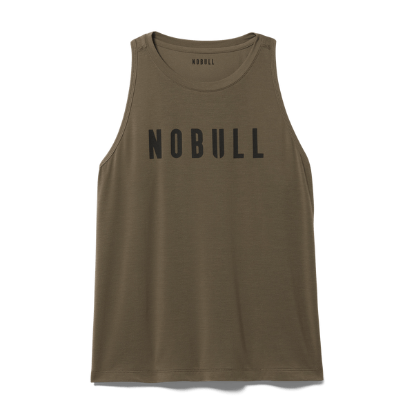 Dark Fallen Rock Women's NOBULL High-Neck Tank Silhouette Angle.