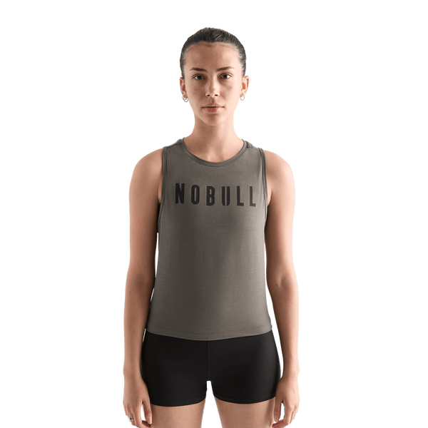 Women's Dark Fallen Rock NOBULL Muscle Tank Front