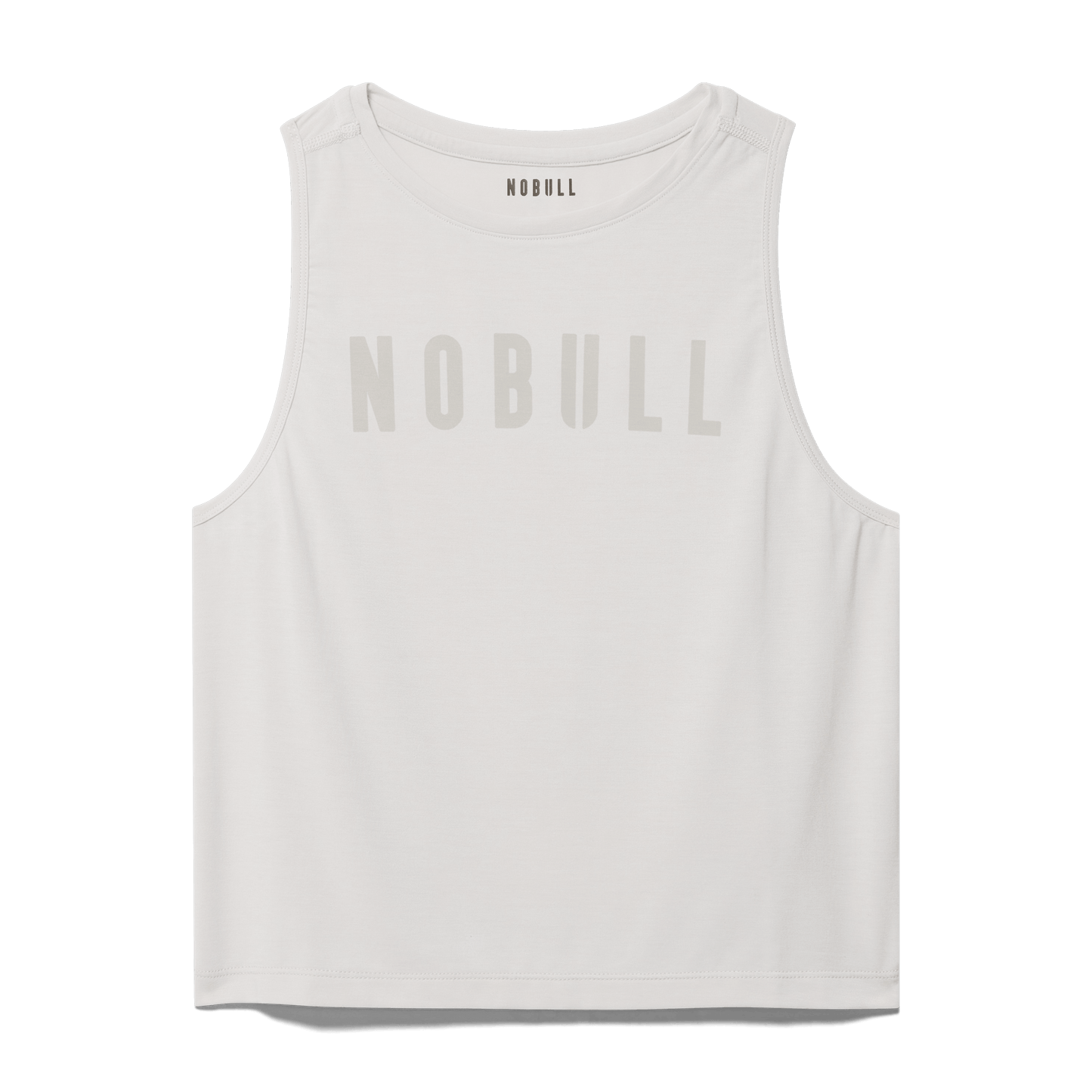 Cream Women's NOBULL Muscle Tank Silhouette Angle.