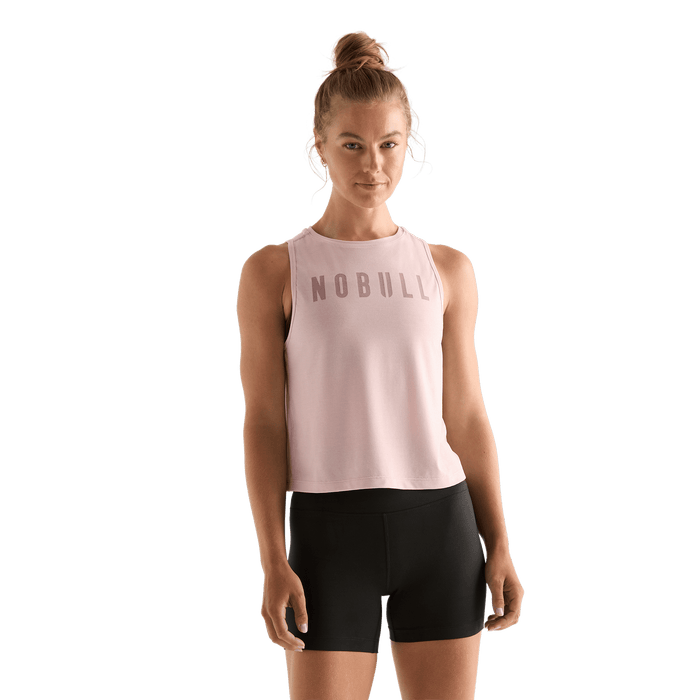 Dusty Rose Women's NOBULL Muscle Tank Front Angle.