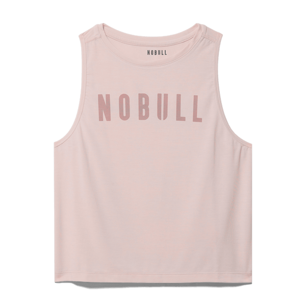 Dusty Rose Women's NOBULL Muscle Tank Silhouette Angle.