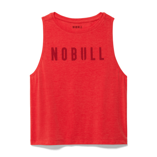 Crimson Women's NOBULL Muscle Tank Silhouette Angle.