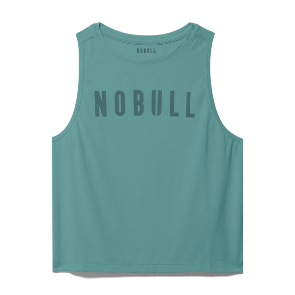 Oil Blue Women's NOBULL Muscle Tank Silhouette Angle.