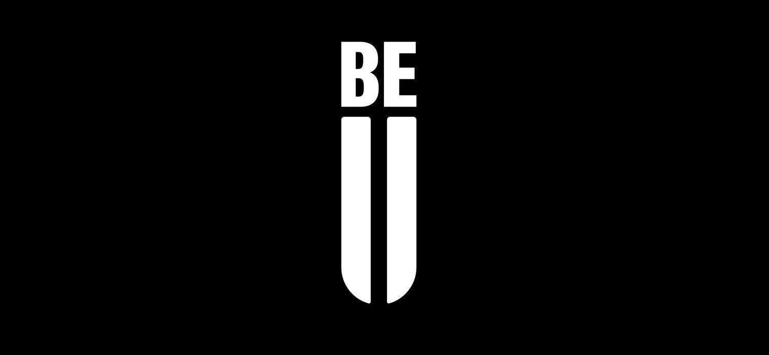 Black banner featuring the Be U logo