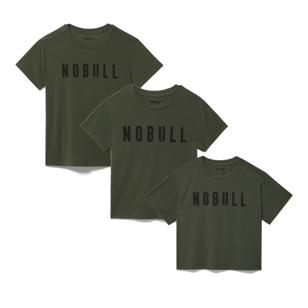 Women's NOBULL Mixed Tee Assortment 3 Pack - Dark Army