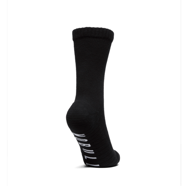 Black Crew Sock Back Silhouette Angle