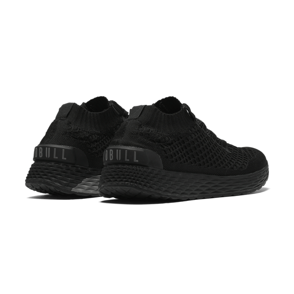 Women's Black Allday Knit Shoes Back Side Angle