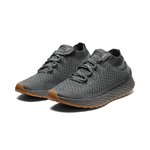 Men's Green Slate Allday Knit Shoes Front Side Angle