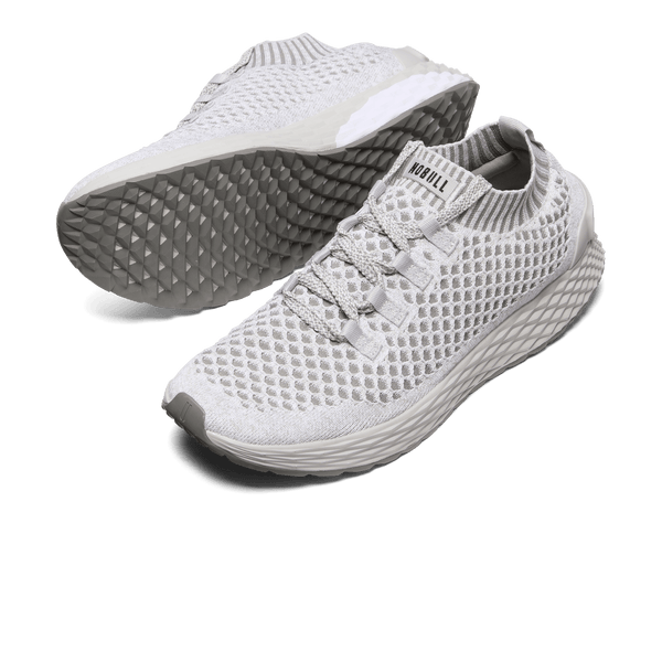 Men's Cool Grey Allday Knit Shoes Angled