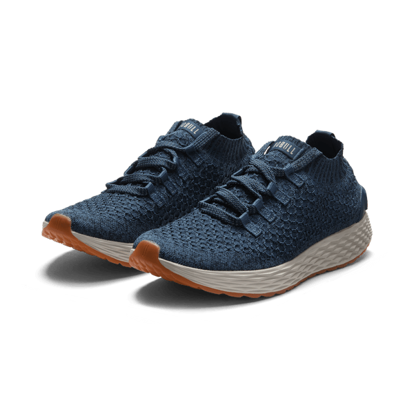 Shadow Navy Allday Knit Shoes Front Side Angle