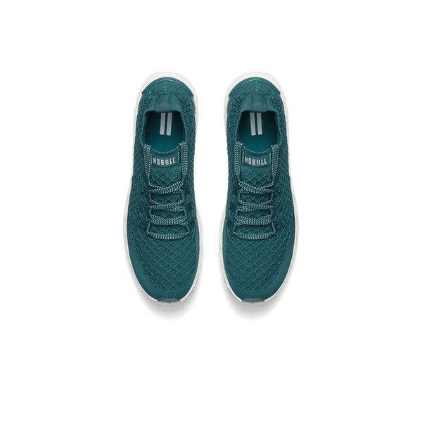 Dark Teal Allday Knit Shoe Above Angle.