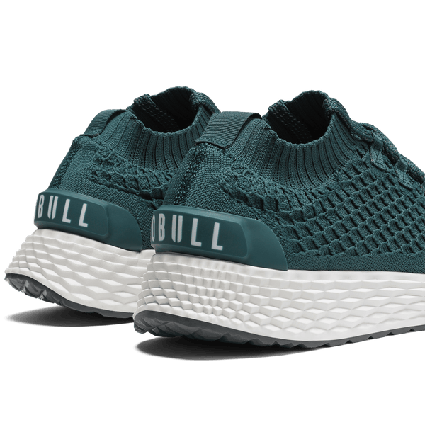 Dark Teal Allday Knit Shoe Back Side Angle.