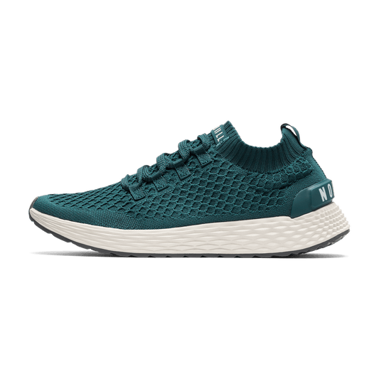 Dark Teal Allday Knit Shoe Side Angle.
