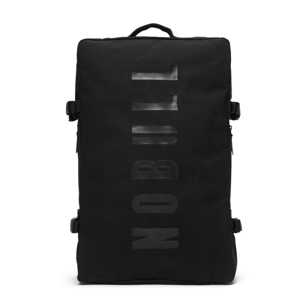 Black NOBULL Waxed Canvas Duffleback Front Angle