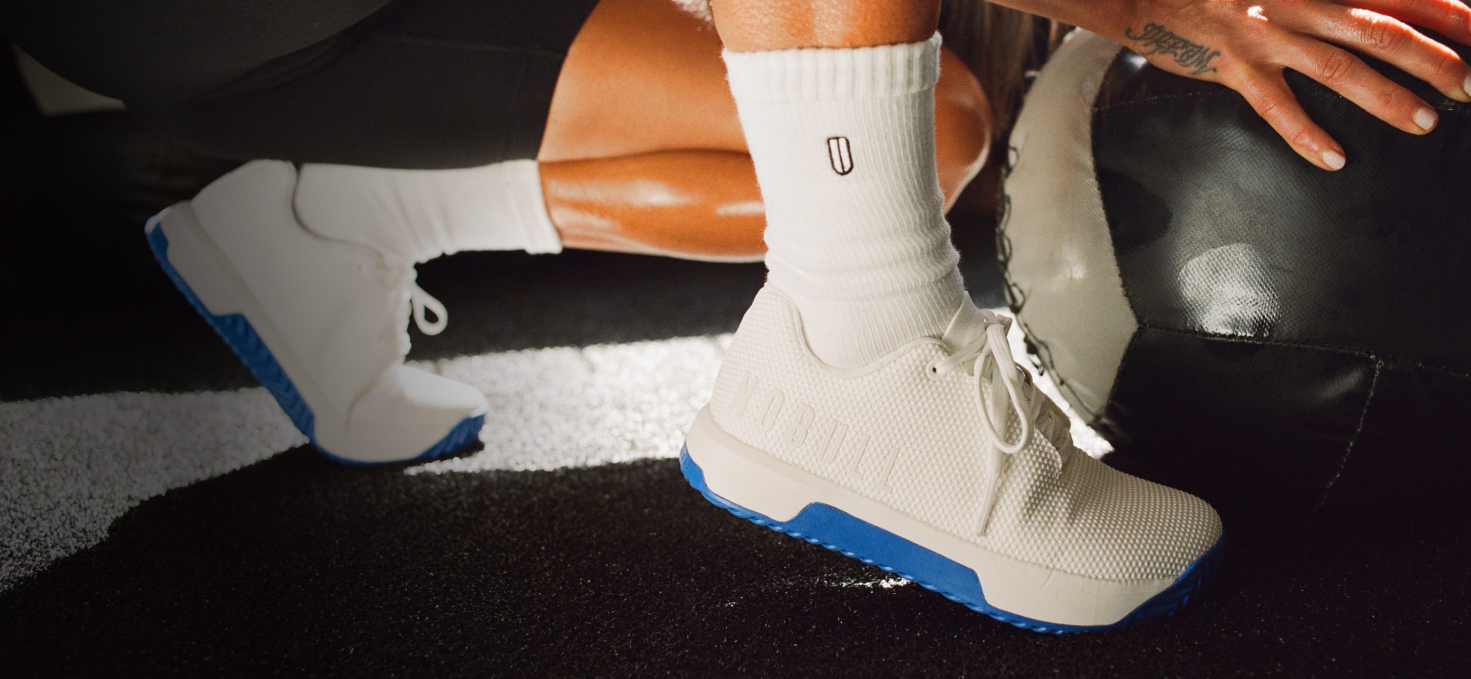 promo - Outwork Starting at $99. Royal Blue/White Outwork Edge.