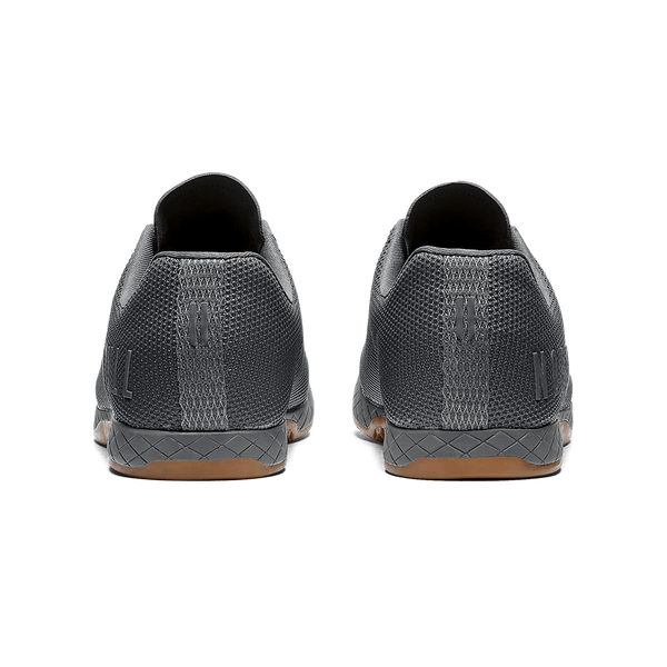 Women's Dark Grey Gum Outwork Shoes Back Angle