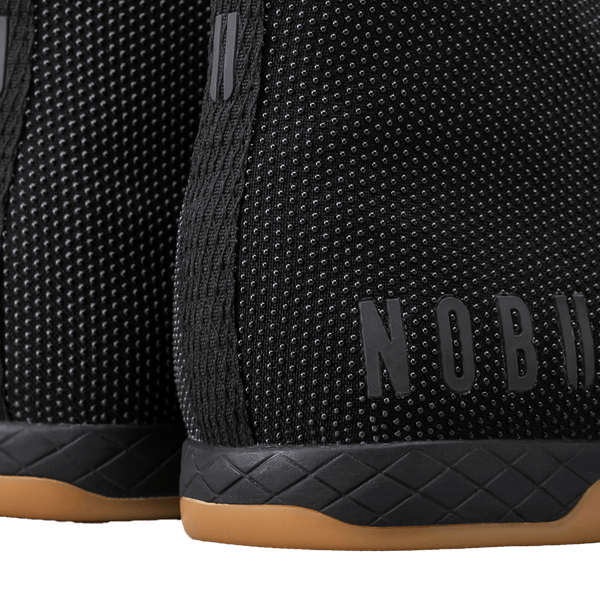 Women's Black Gum Outwork High-Top Shoes Material Angle