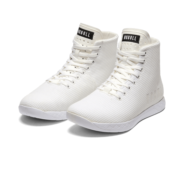 Women's White Outwork High-Top Shoes Front Side Angle