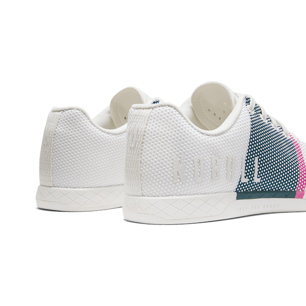 Men's White Dark Teal Outwork Shoes | NOBULL