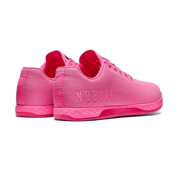 Women's Neon Pink Outwork Shoes Back Side Angle