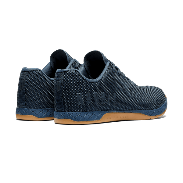 Women's Navy Gum Outwork Shoes Back Side Angle