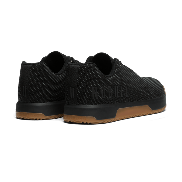 Men's Black Gum Outwork Edge (Impact) Shoes Back Side Angle