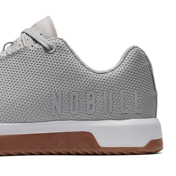 Light Grey Outwork Edge Shoes Detail Shot Angle.
