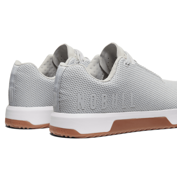 Light Grey Outwork Edge Shoes Back Side Angle.