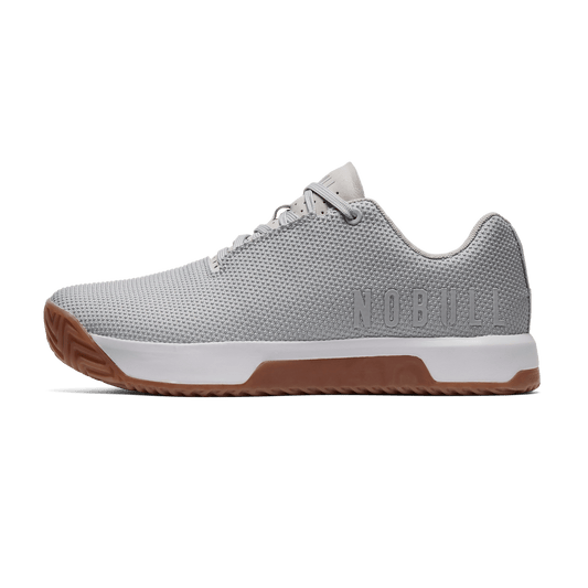 Light Grey Outwork Edge Shoes Side Angle.