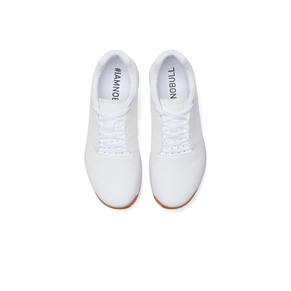Women's White Gum Outwork Edge (Impact) Shoes Above Angle