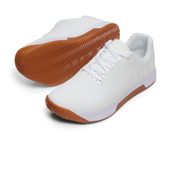 Men's White Gum Outwork Edge (Impact) Shoes Angled