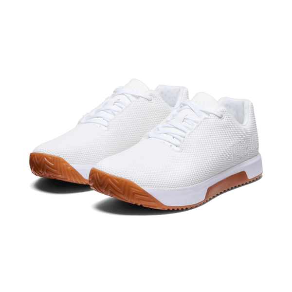 Women's White Gum Outwork Edge (Impact) Shoes Front Side Angle