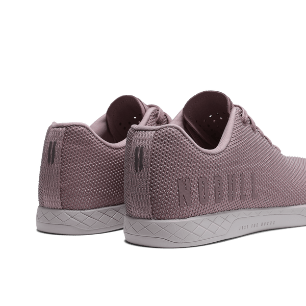 Dusty Mauve Outwork Shoes Detail Shot Back Side Angle