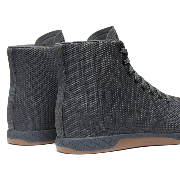 Iron Outwork High-Top Shoes Back Side Angle.