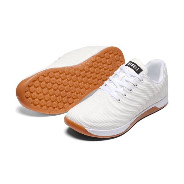 Women's White Gum Outwork Shoes Angled