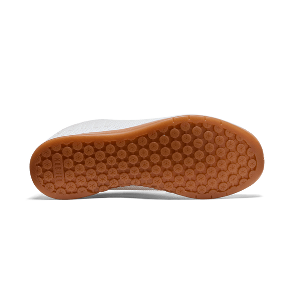 Women's White Gum Outwork Shoes Bottom Angle