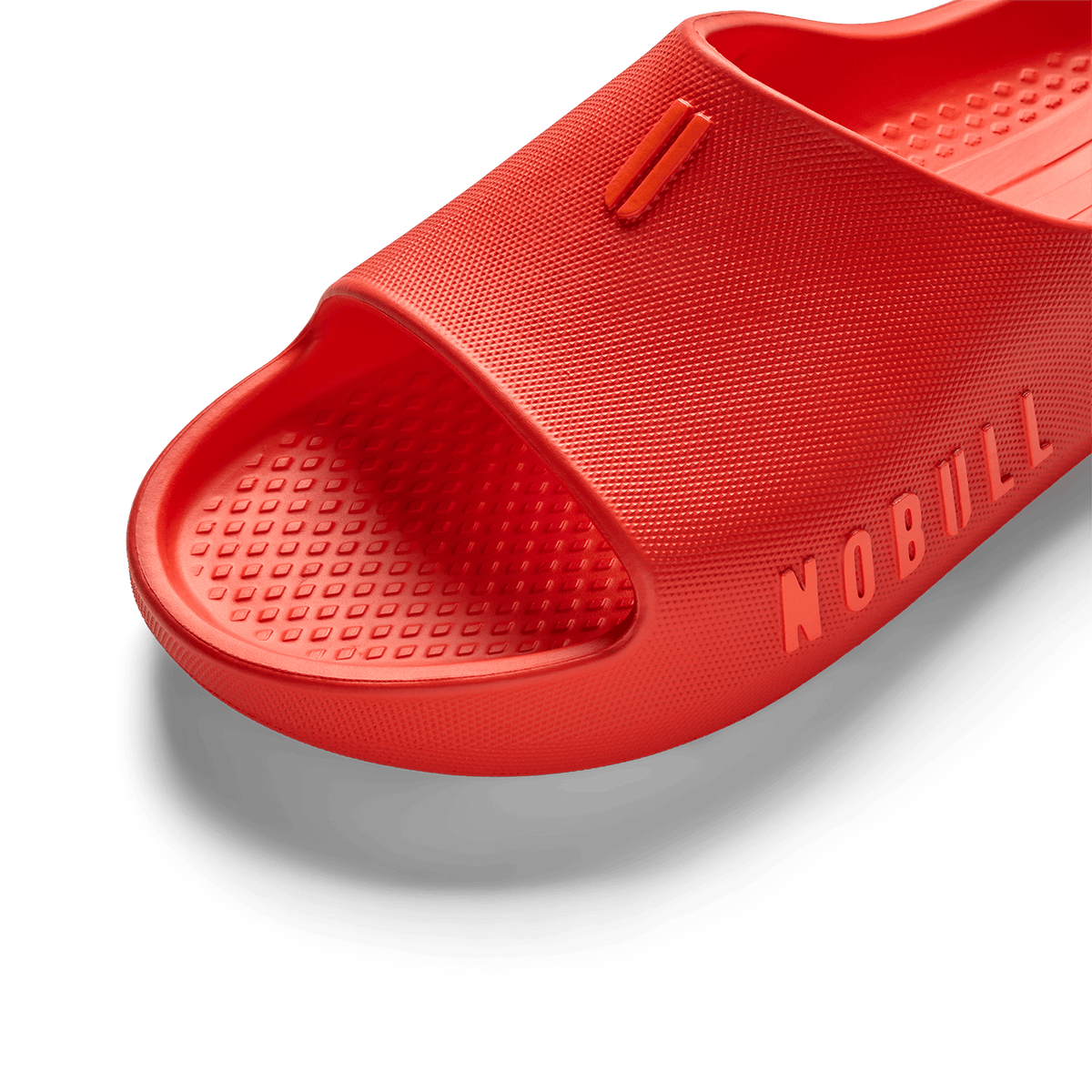 Cayenne Recharge Slide Shoe Front Detail Angle.
