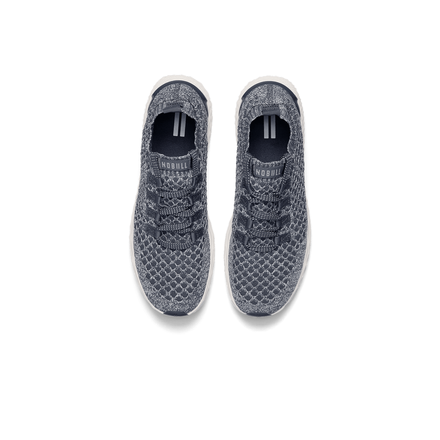 Navy Heather Allday Knit Shoes Above Angle.