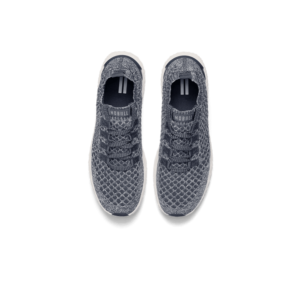 Navy Heather Allday Knit Shoes Above Angle.
