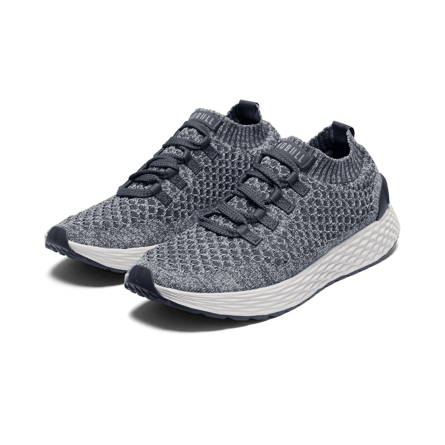 Navy Heather Allday Knit Shoes Front Side Angle.