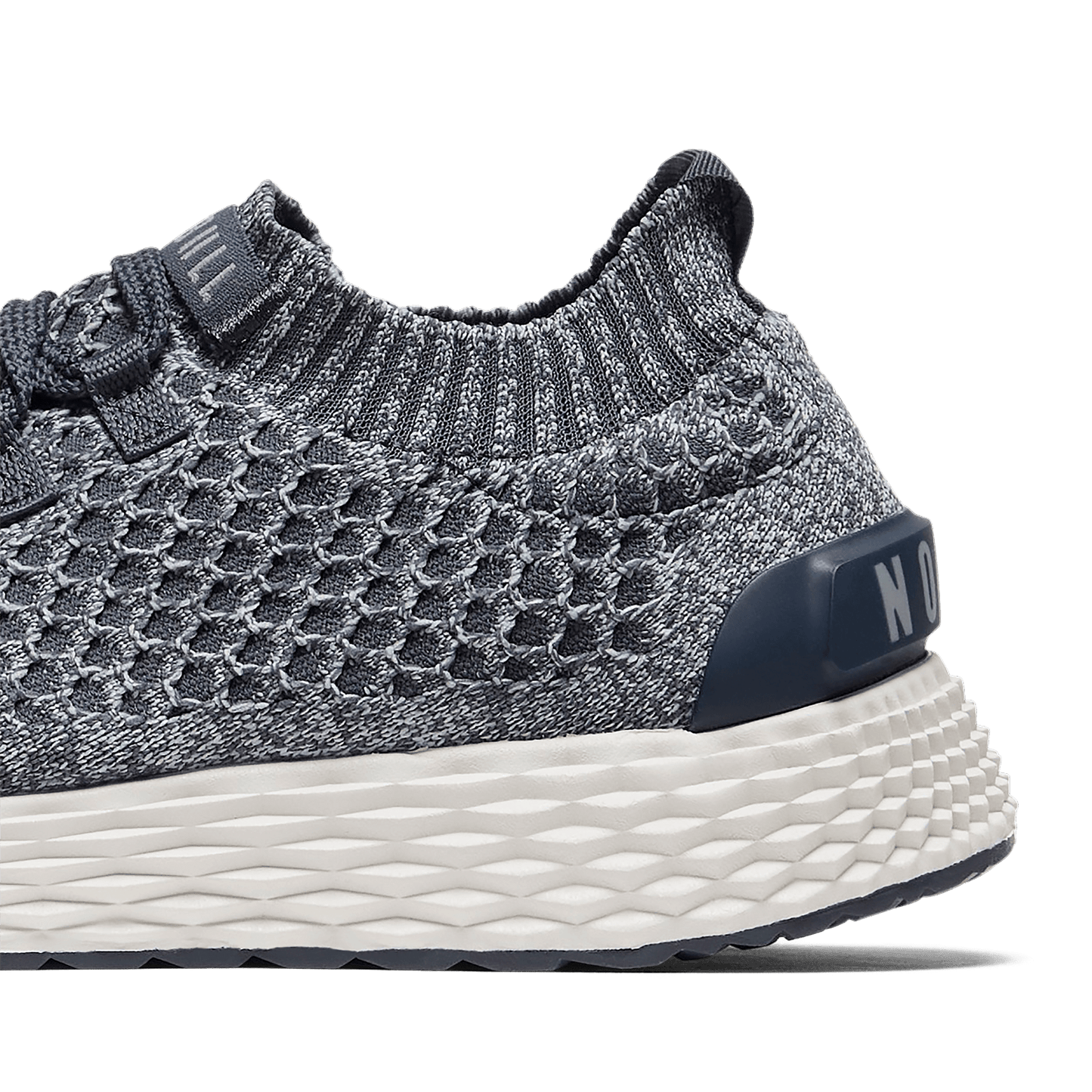 Navy Heather Allday Knit Shoes Detail Shot Angle.