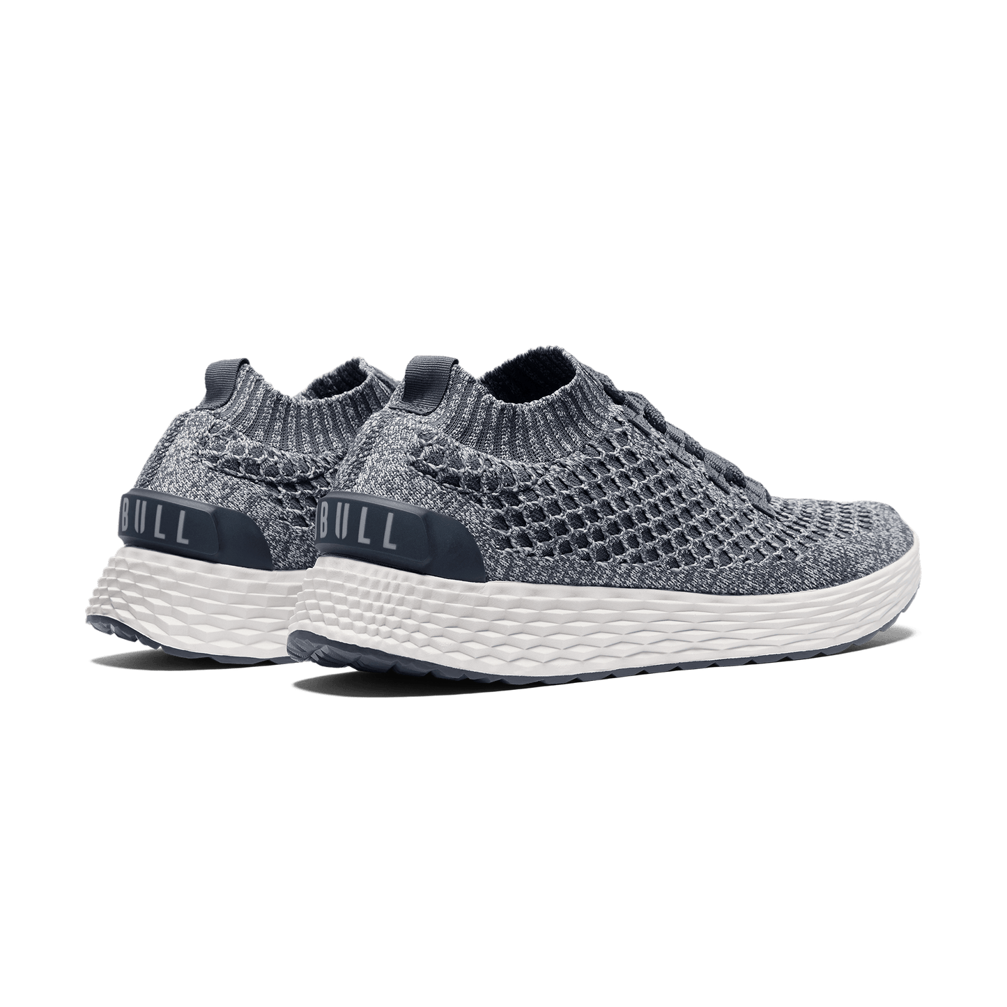 Navy Heather Allday Knit Shoes Back Side Angle.