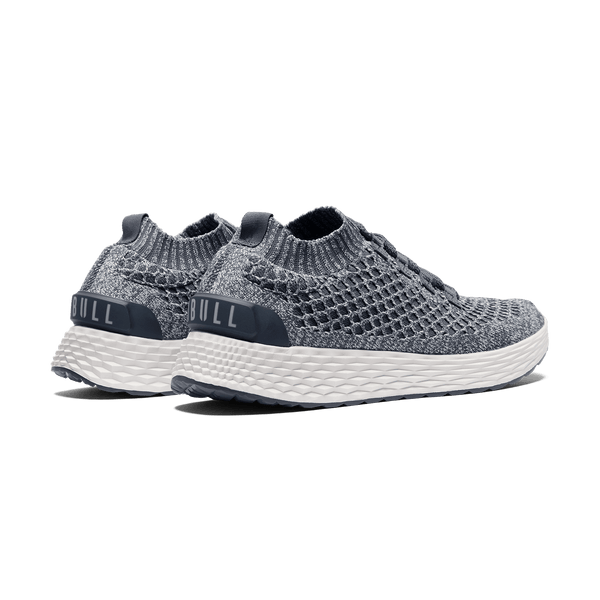 Navy Heather Allday Knit Shoes Back Side Angle.