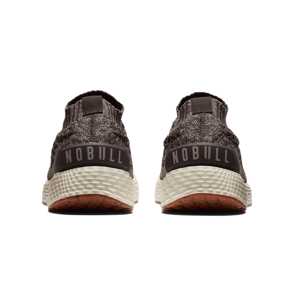 Brown Heather Allday Knit Shoes Back Angle.