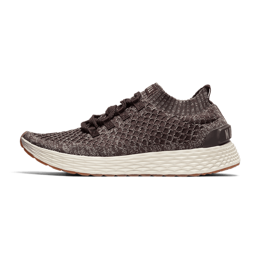 Brown Heather Allday Knit Shoes Side Angle.