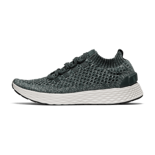 Green Heather Allday Knit Shoes Side Angle.